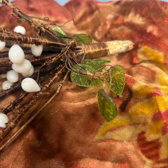 VTG Italian Murano Venetian Art Glass Flower Bouquet Calla Lillies Pussy Willow - Picture 10 of 10